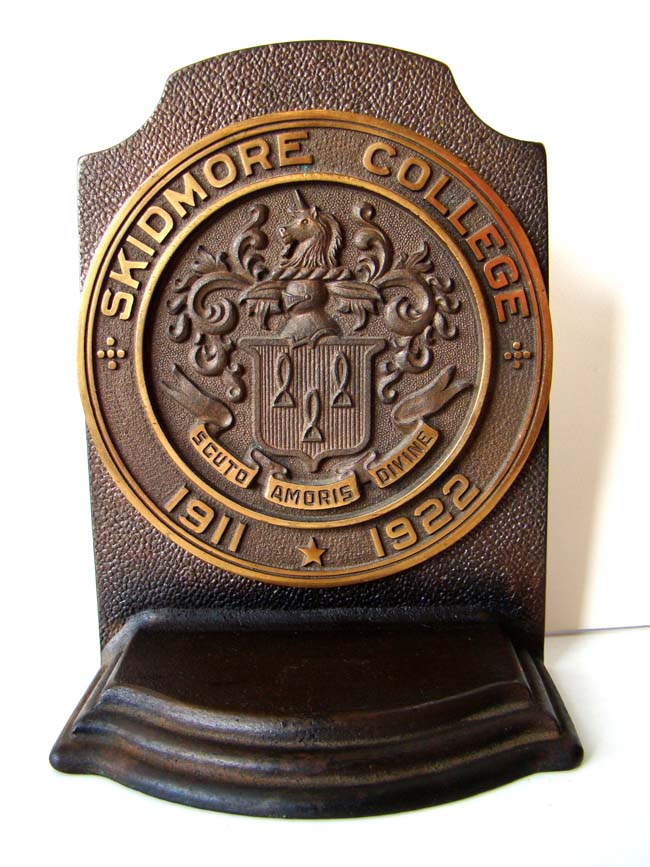A pair of SKIDMORE COLLEGE vintage Bookends